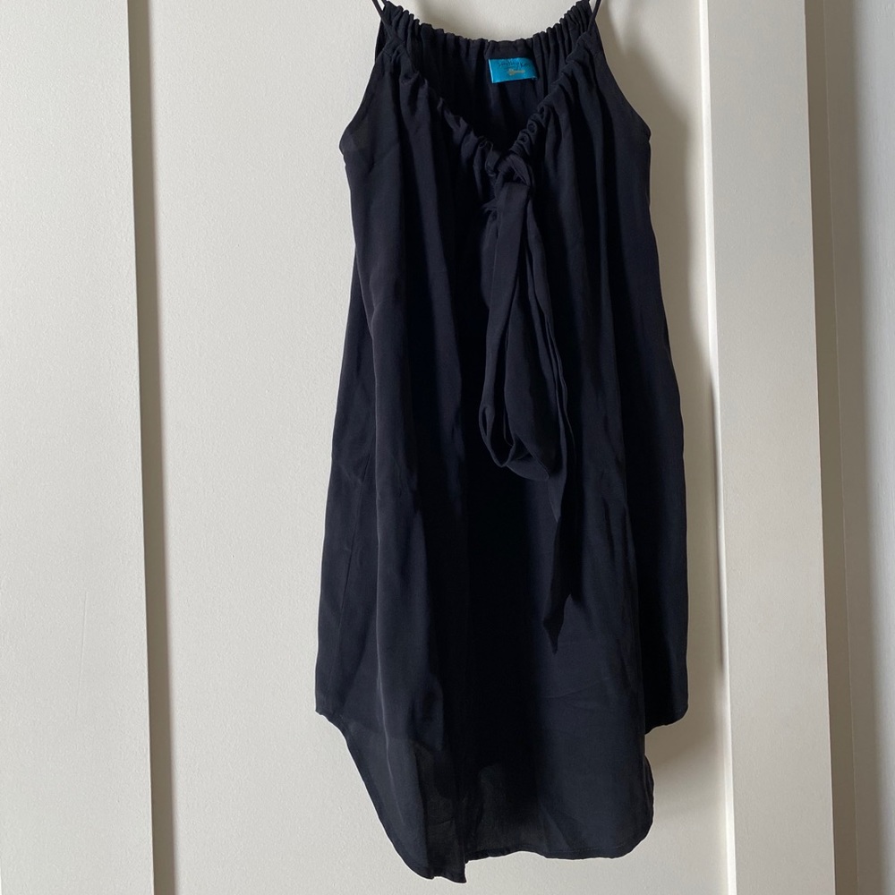 Whitley Kros black 100% silk tunic dress